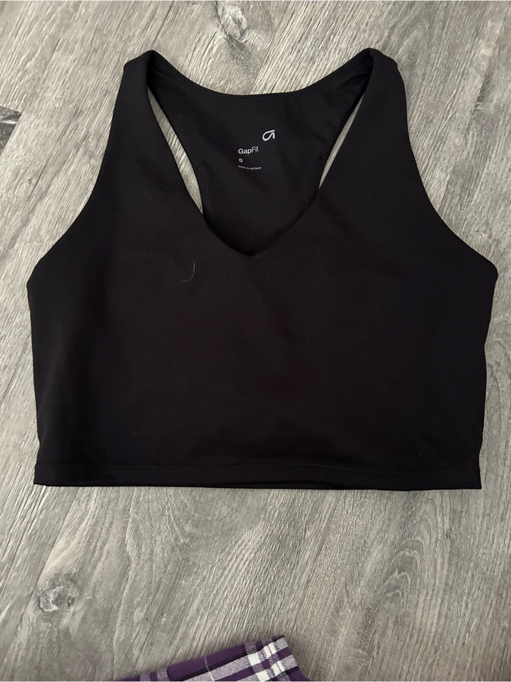 GAP Black V-Neck Racerback Sports Bra